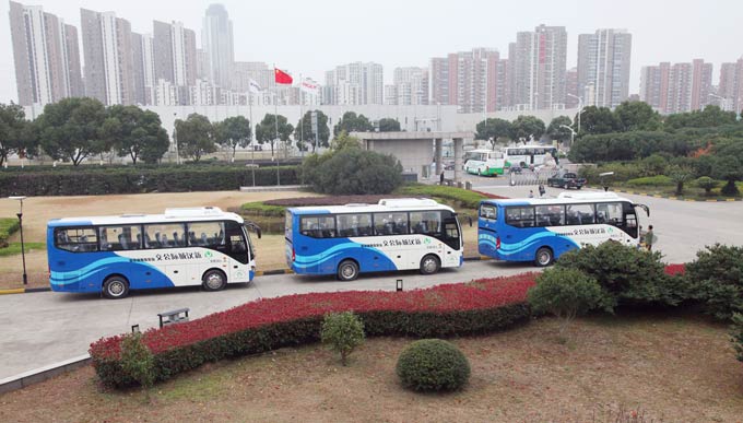 湖北省客集团购买的批量海格客车