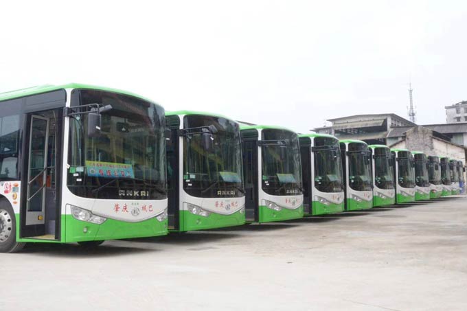 45辆安凯G9纯电动客车在肇庆正式投入使用