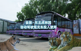 金旅·东北虎林园自动驾驶观光车投入使用